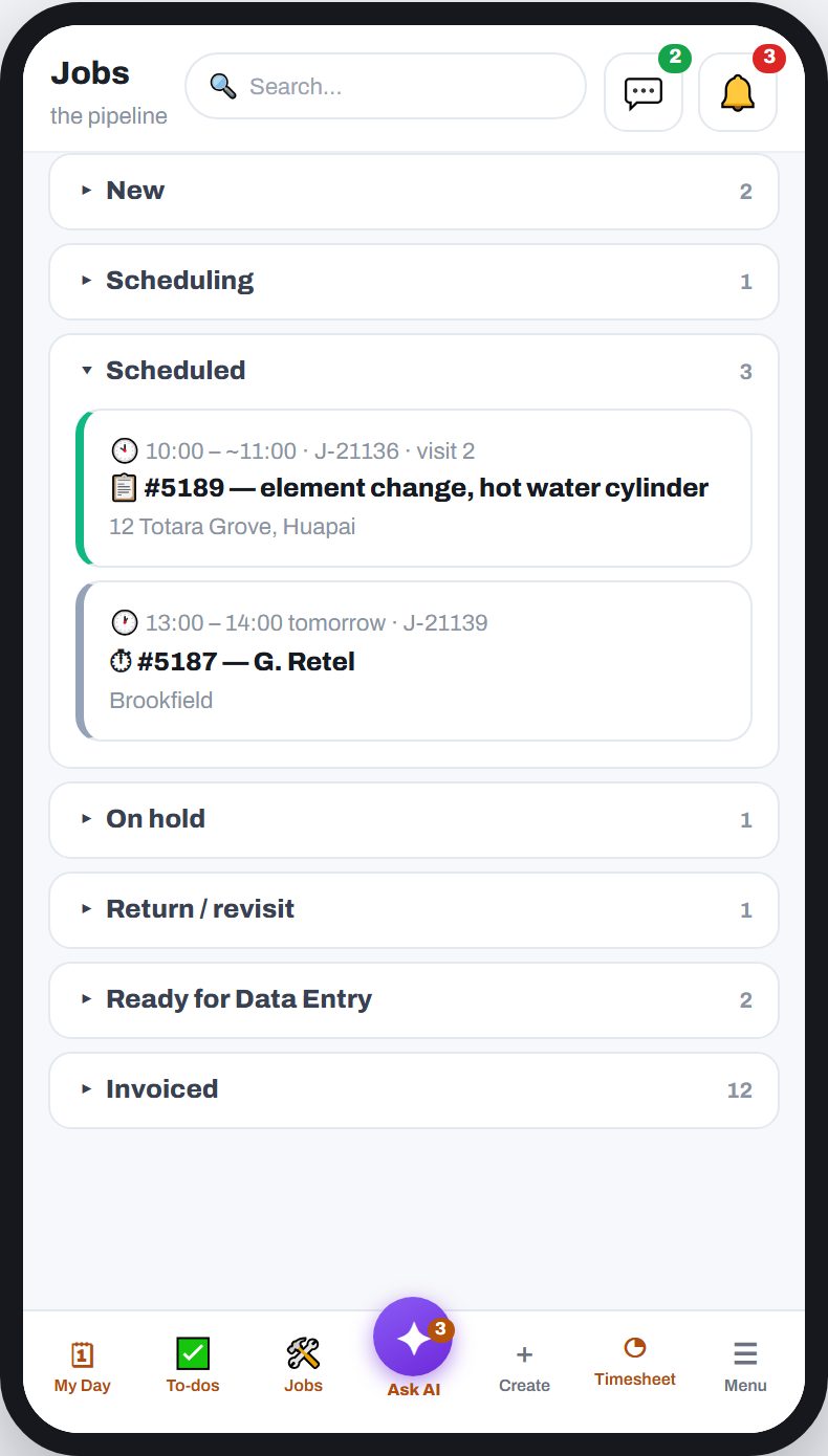 The Service Ninja field app