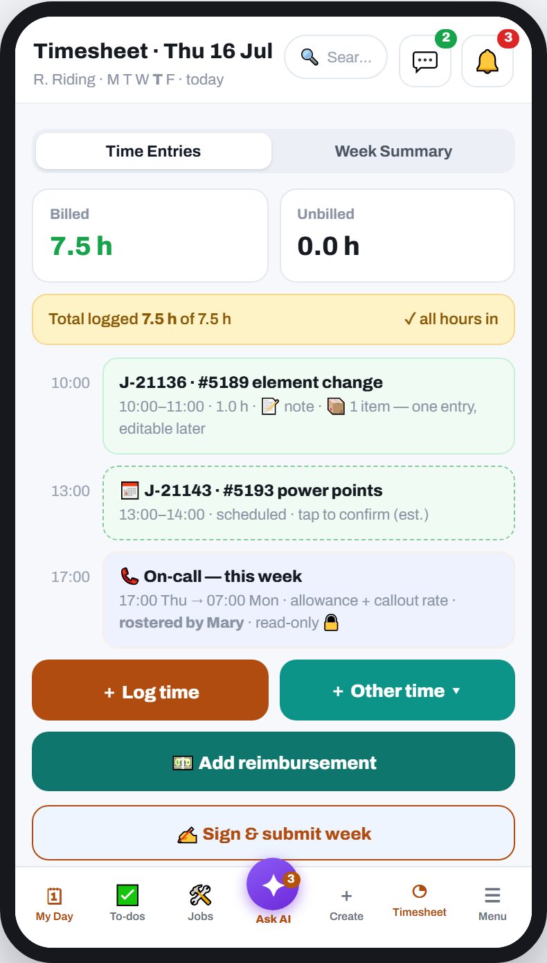 The Service Ninja field app