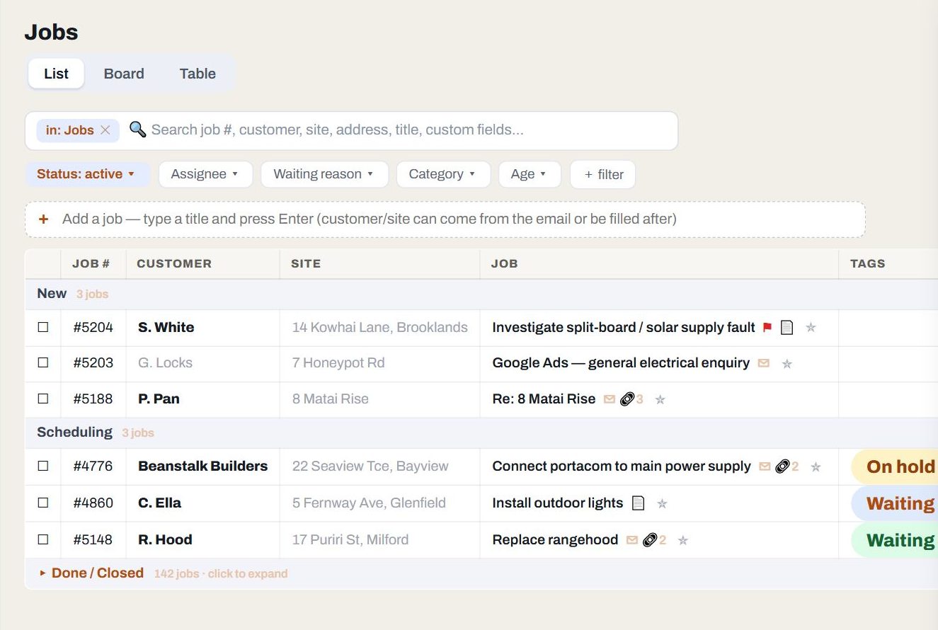 The Service Ninja web app