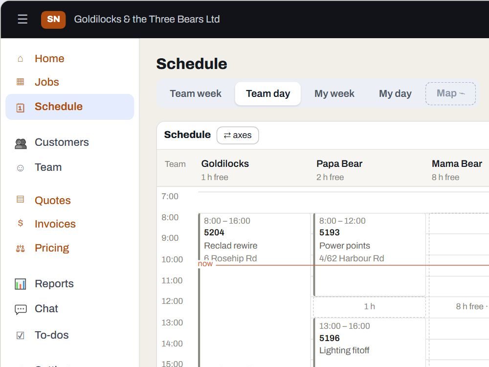 The Service Ninja web app